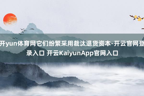 开yun体育网它们纷繁采用裁汰退货资本-开云官网登录入口 开云KaiyunApp官网入口
