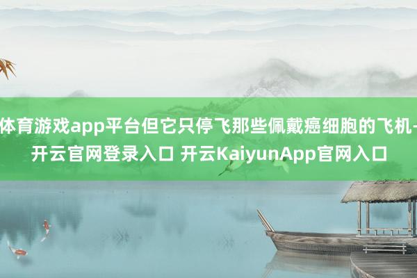 体育游戏app平台但它只停飞那些佩戴癌细胞的飞机-开云官网登录入口 开云KaiyunApp官网入口